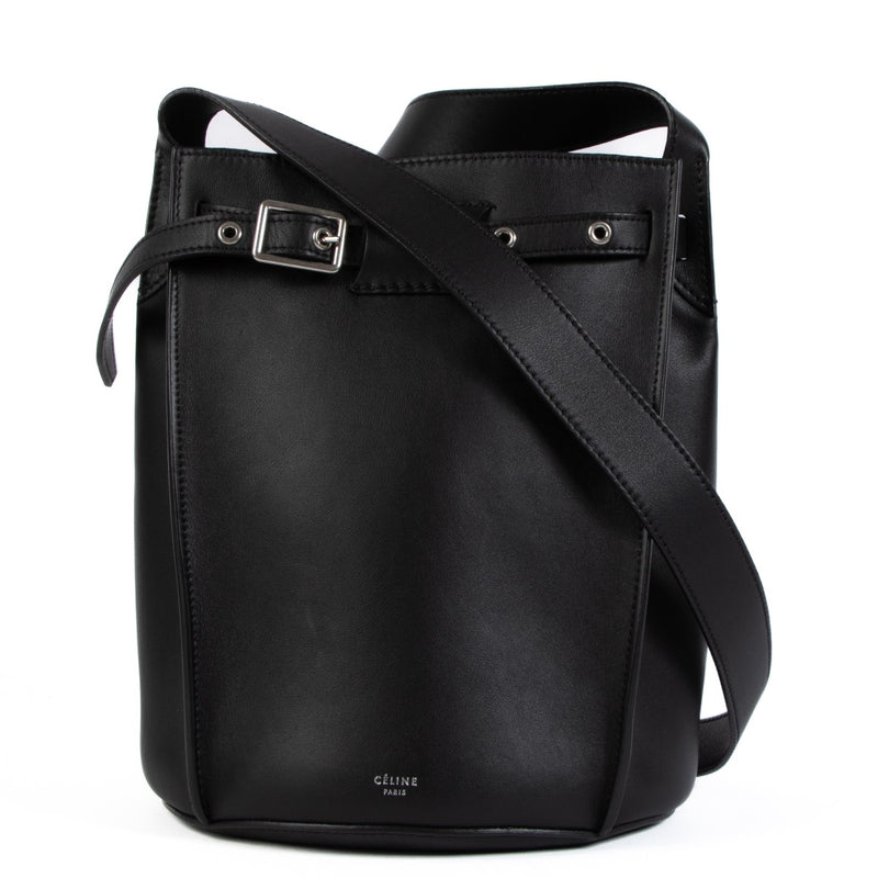 shop 100% authentic second hand Celine Black Leather Bucket Shoulder Bag on Labellov.com
