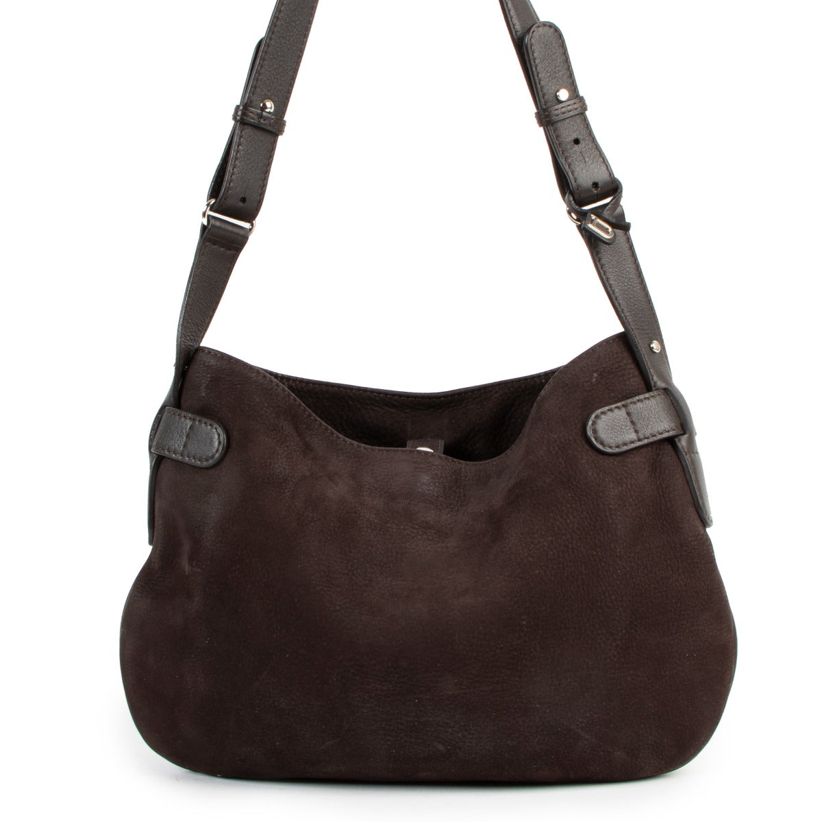 Delvaux Chocolate Brown Turnlock Shoulder Bag