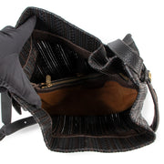 Delvaux Brown Toile De Cuir Calicot Bucket Bag
