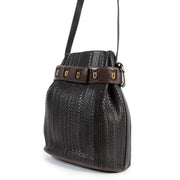 Delvaux Brown Toile De Cuir Calicot Bucket Bag