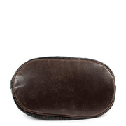 Delvaux Brown Toile De Cuir Calicot Bucket Bag