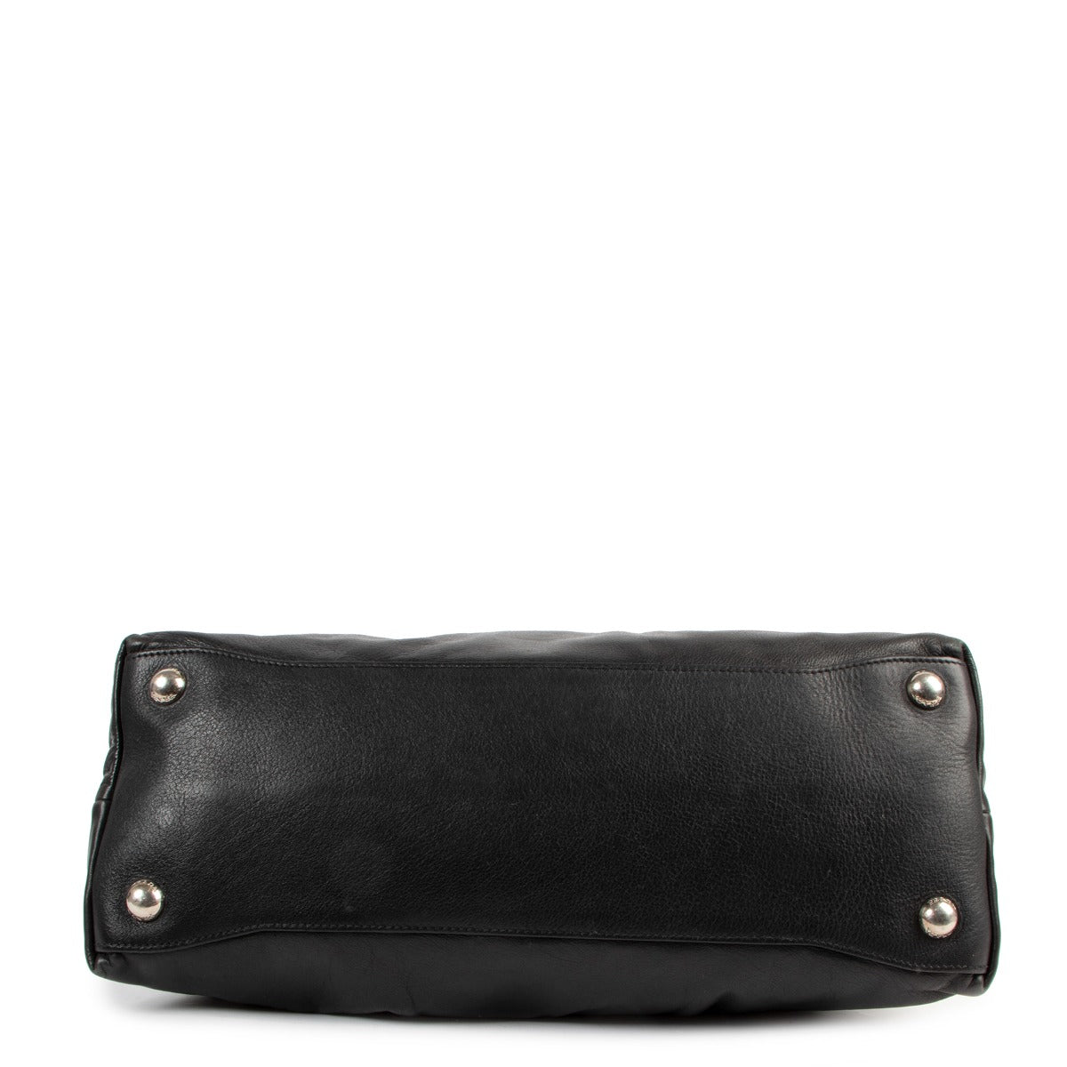 Prada Black Soft Calf Leather Satchel Bag