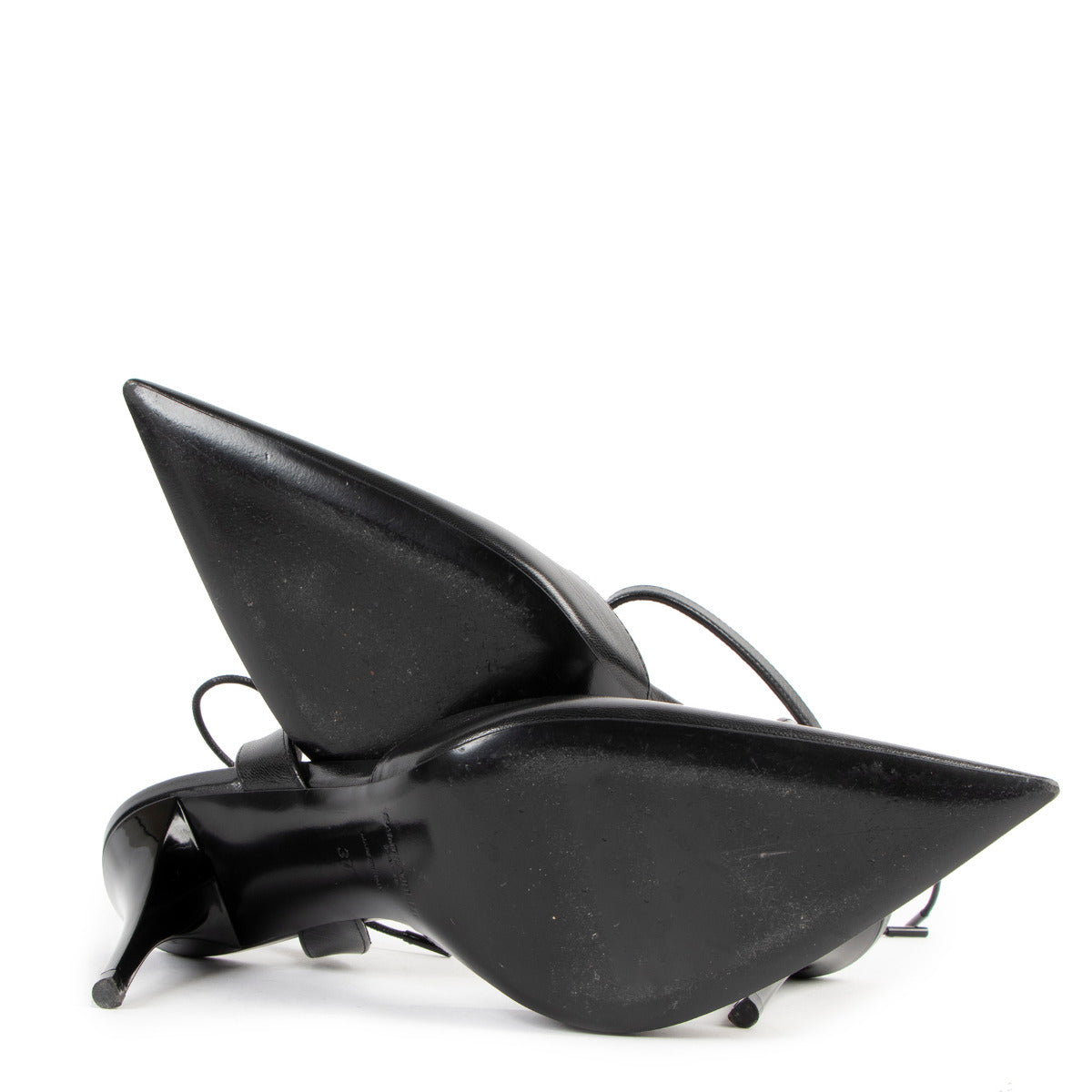 Saint Laurent Black Lexi 90 Leather Pumps - Size 37