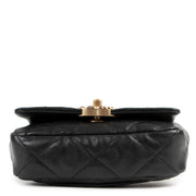 Chanel Cruise 2020 Black Lambskin 19 Waist Bag, Chanel second hand Cruise 2020 Black Lambskin 19 Waist Bag, Chanel preloved Cruise 2020 Black Lambskin 19 Waist Bag, Chanel Black 19 Waist Bag, Chanel second hand Black Lambskin 19 Waist Bag