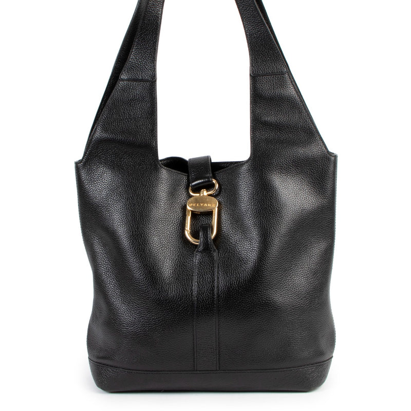 Delvaux Black Leather Liaison Shoulder Bag