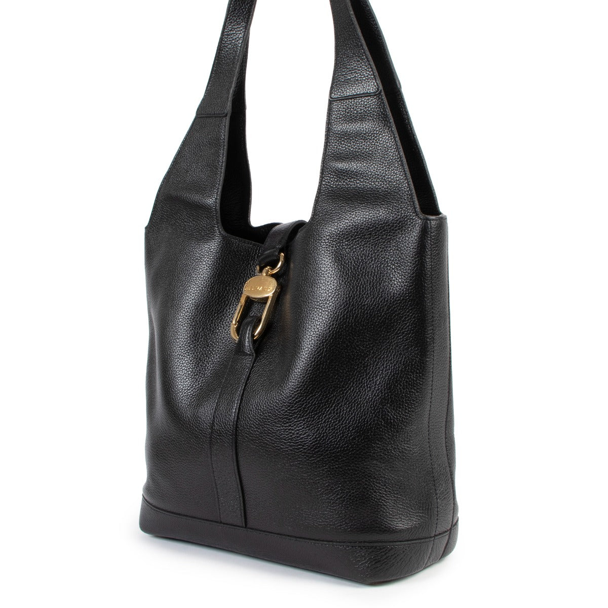 Delvaux Black Leather Liaison Shoulder Bag