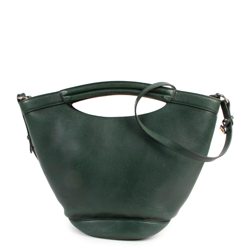 Delvaux Green Leather Vintage Shoulder bag