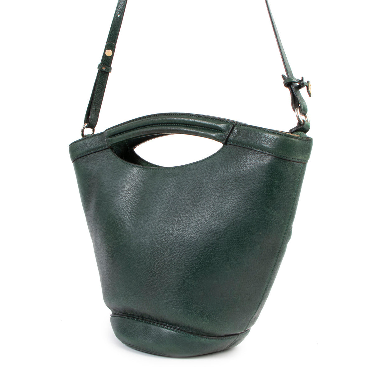 Buy and sell your vintage designer Delvaux Green Leather Vintage Shoulder bag for the best price