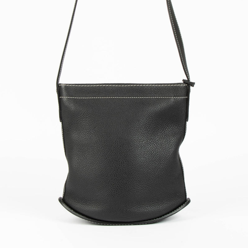 Delvaux Le Pin Black Taurillon Soft Daily Surpiqué Bag