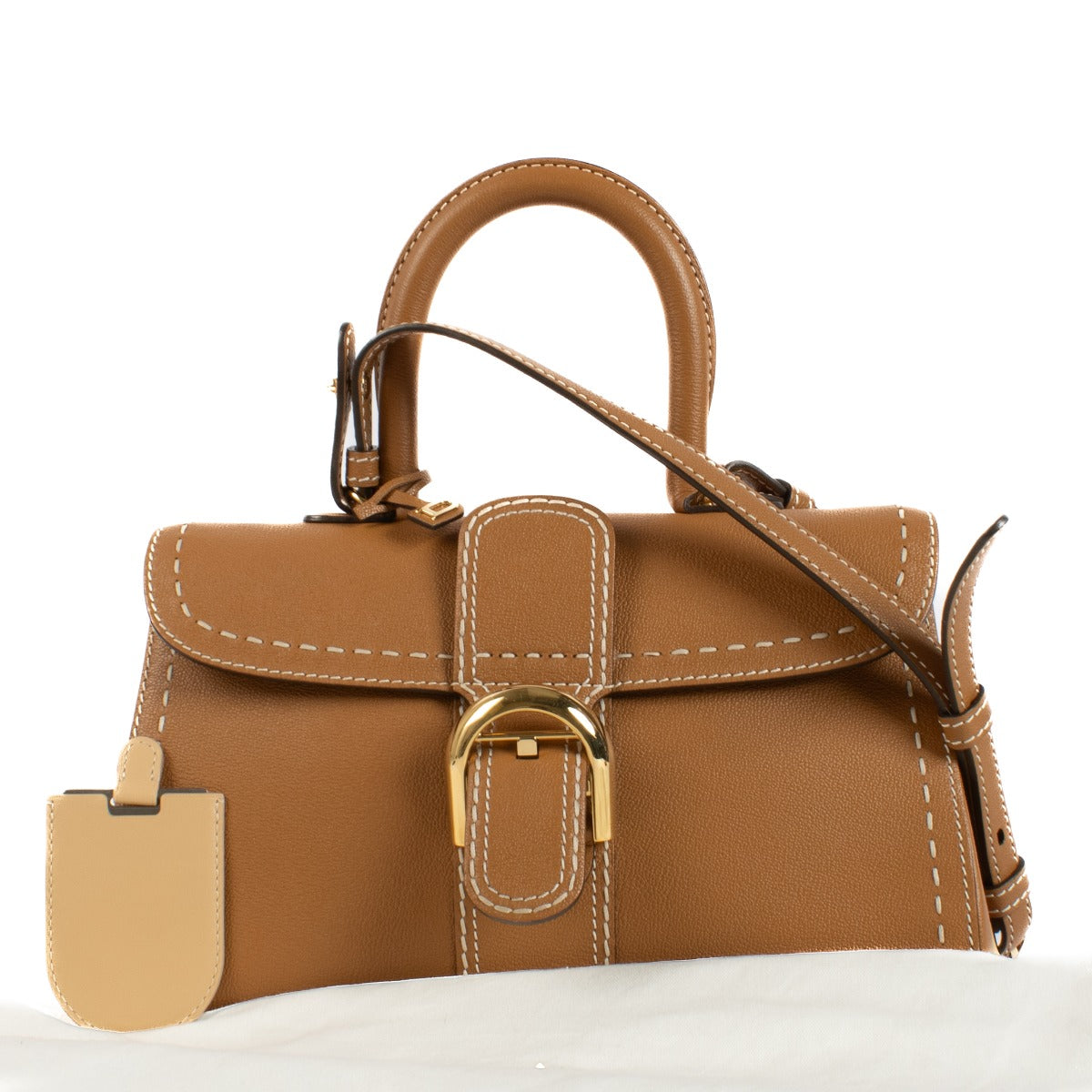 Delvaux Vegetal Rodeo Calf Brillant East/West Mini Surpiqué Bag