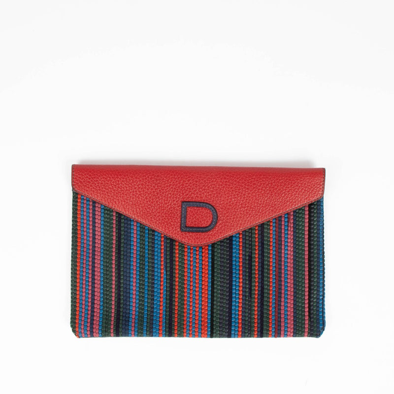 Delvaux Multicolor Toile de Cuir Clutch