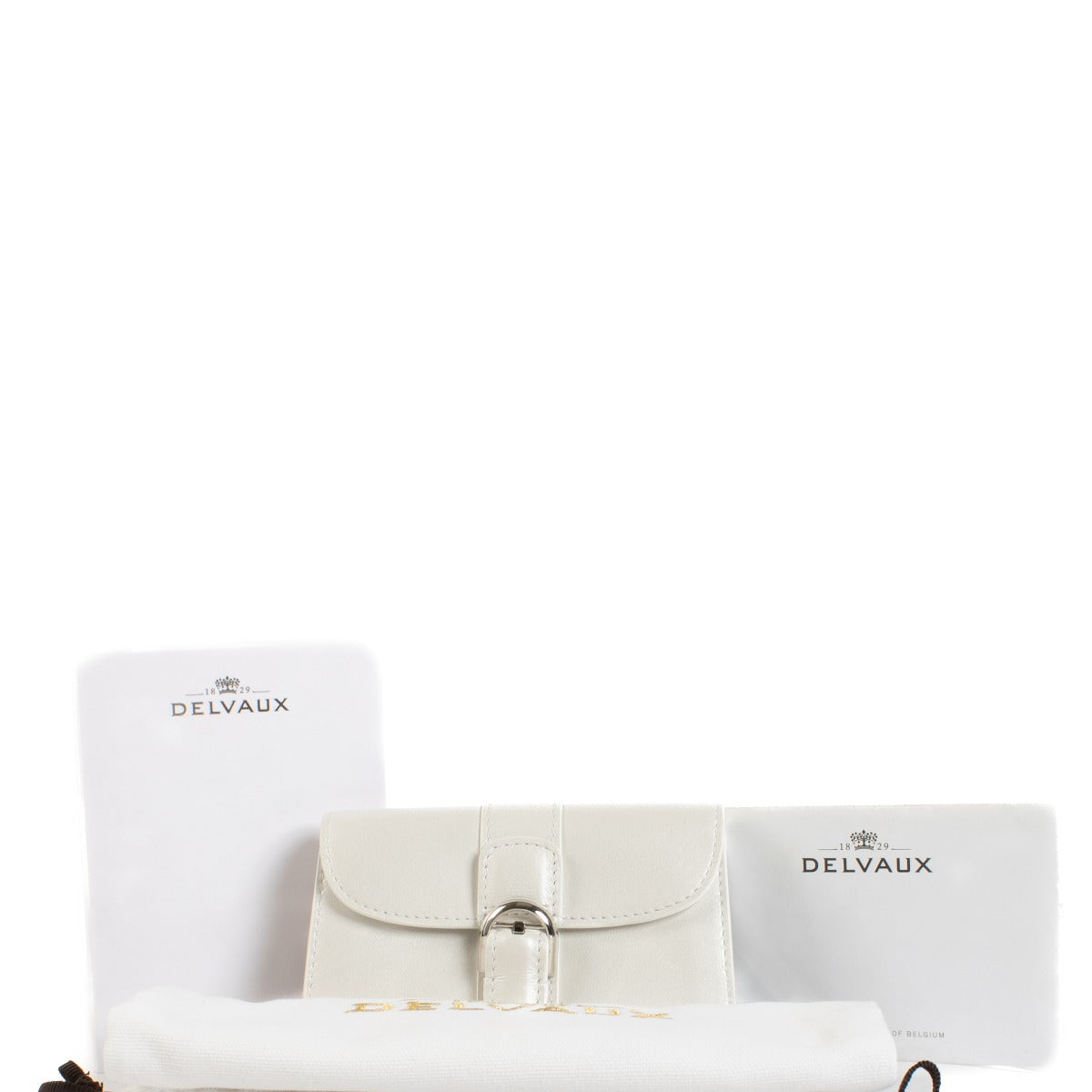 Delvaux White Pearly Calf Brillant Card Holder