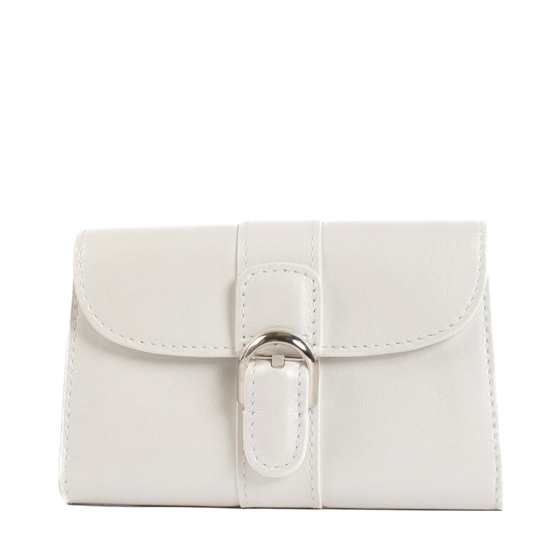 Delvaux White Pearly Calf Brillant Card Holder