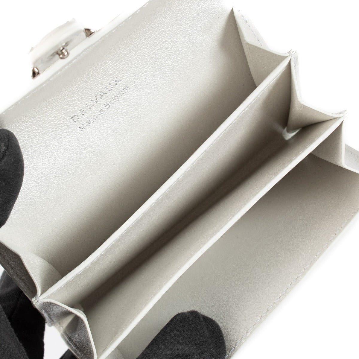 Delvaux White Pearly Calf Brillant Card Holder