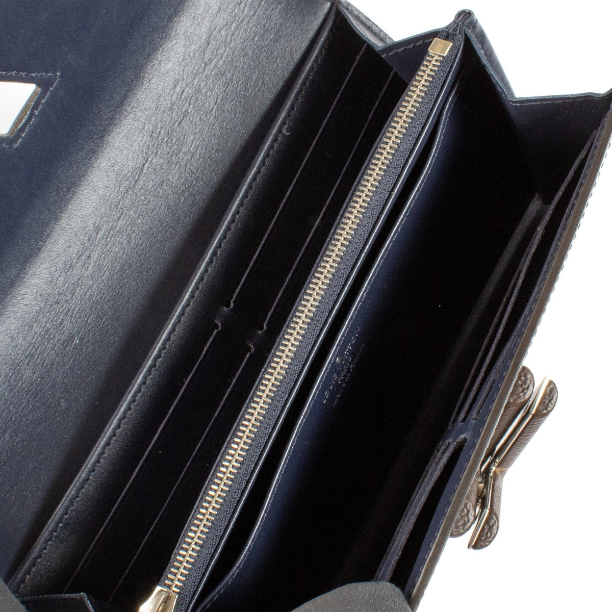 Louis Vuitton Navy Blue Patent Leather Twist Wallet