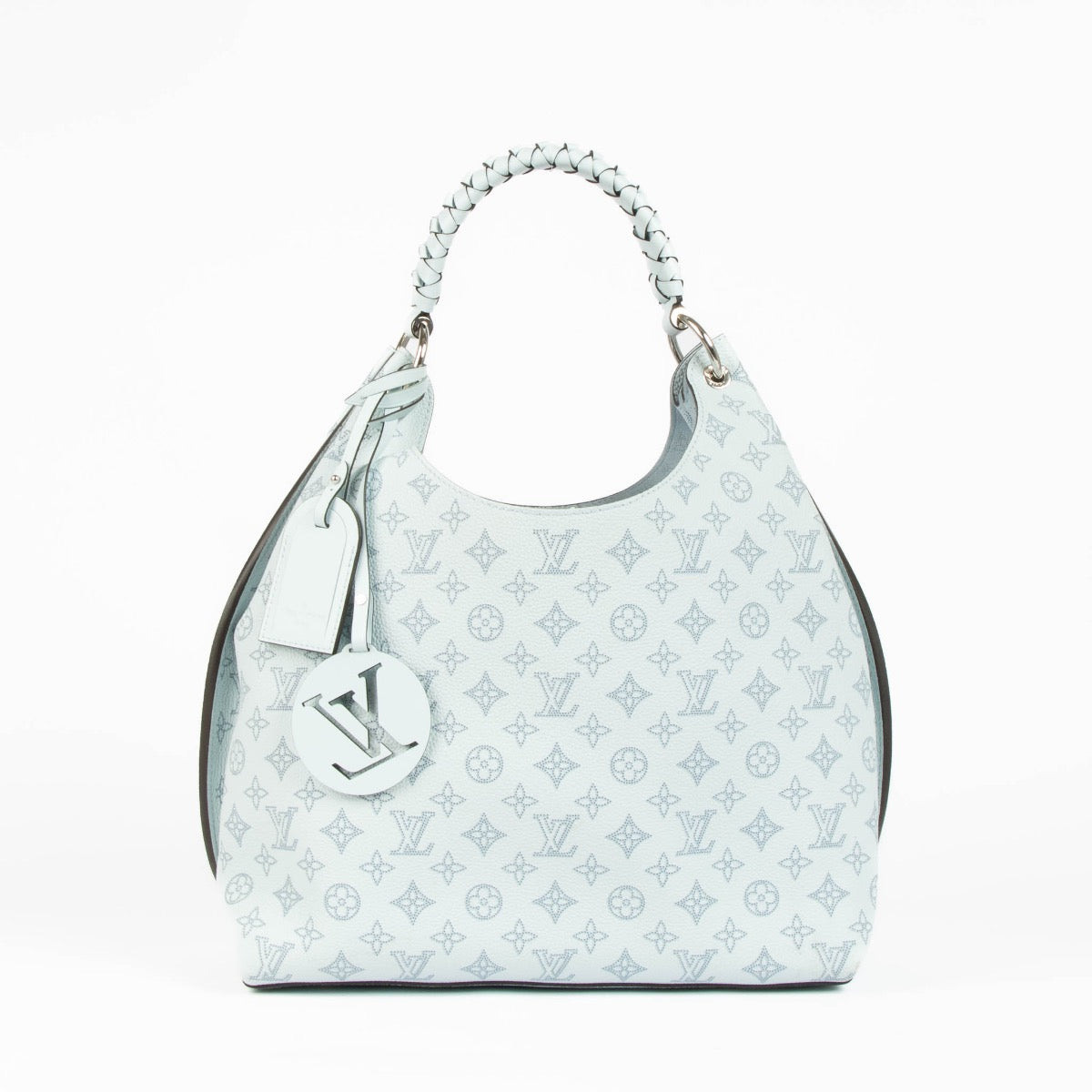 Louis Vuitton Denim Blue Mahina Carmel Hobo Bag