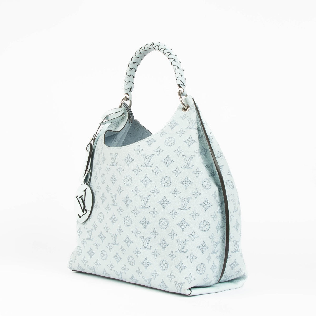 Louis Vuitton Denim Blue Mahina Carmel Hobo Bag
