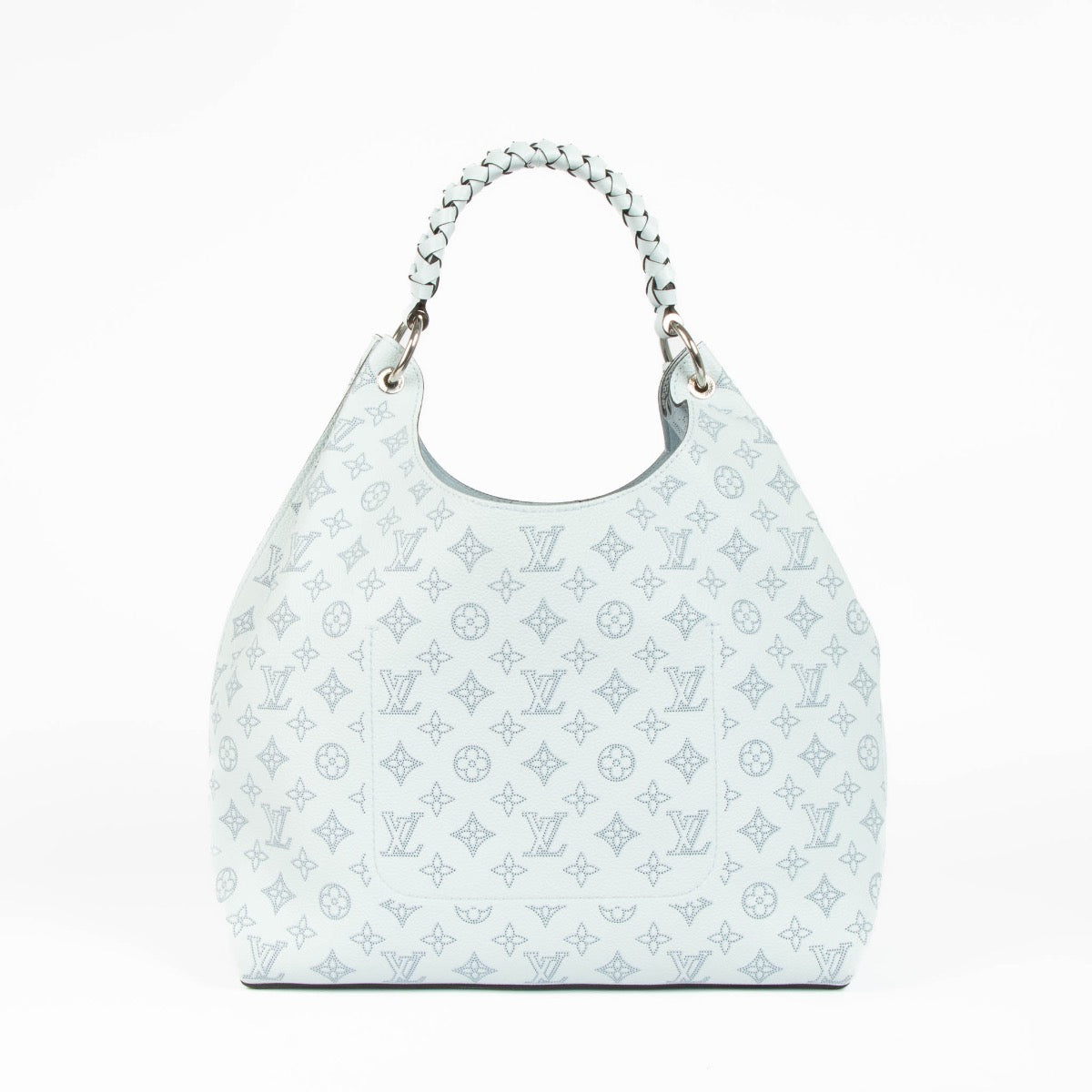 Louis Vuitton Denim Blue Mahina Carmel Hobo Bag