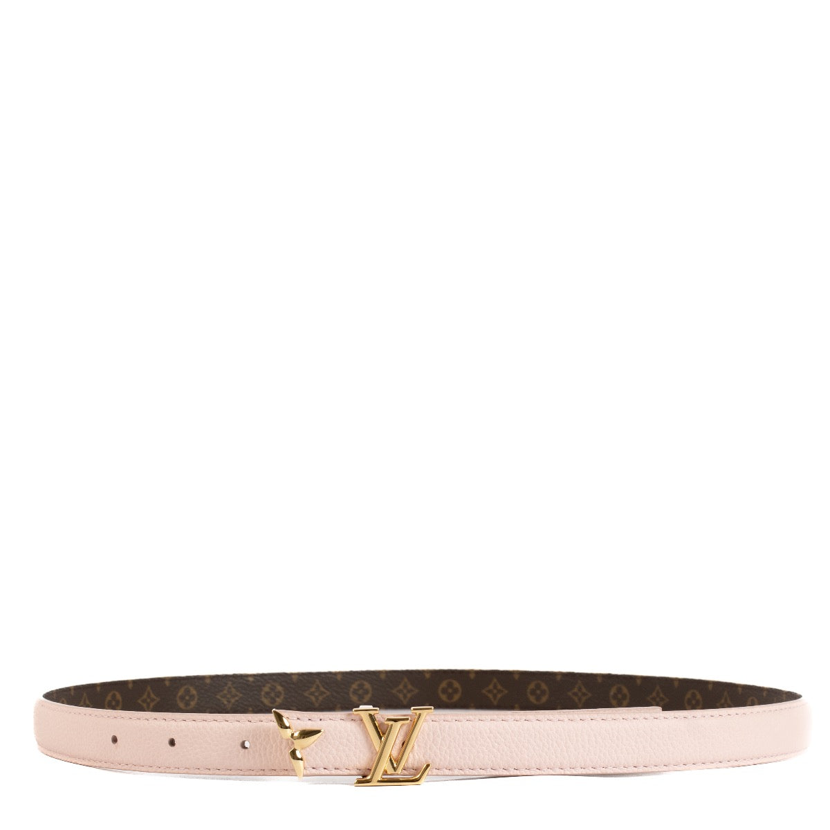 Shop safe online at Labellov in Antwerp and Knokke this 100% authentic second hand Louis Vuitton Pink Pretty LV 20mm Reversible Belt - Size 95