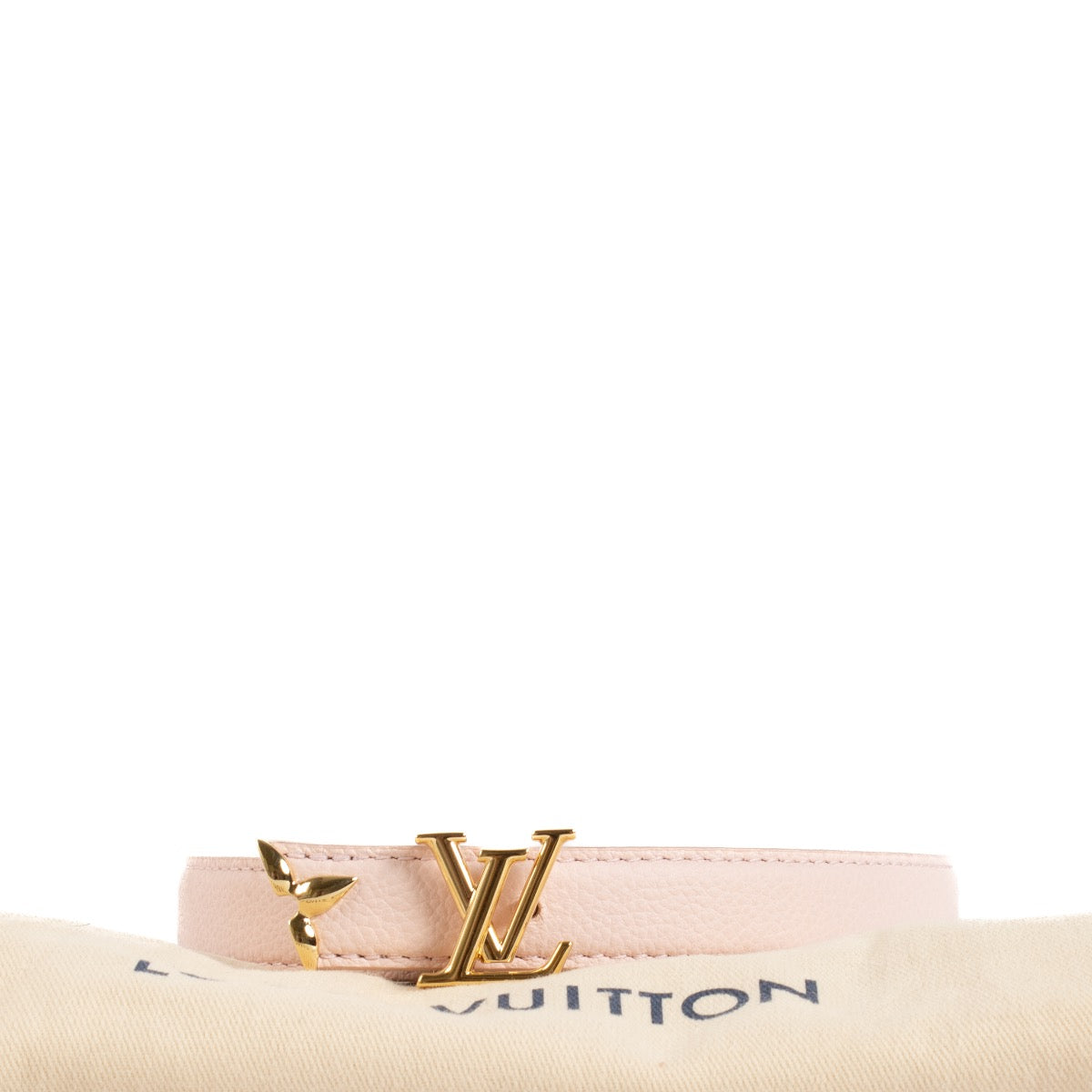 Shop safe online at Labellov in Antwerp and Knokke this 100% authentic second hand Louis Vuitton Pink Pretty LV 20mm Reversible Belt - Size 95