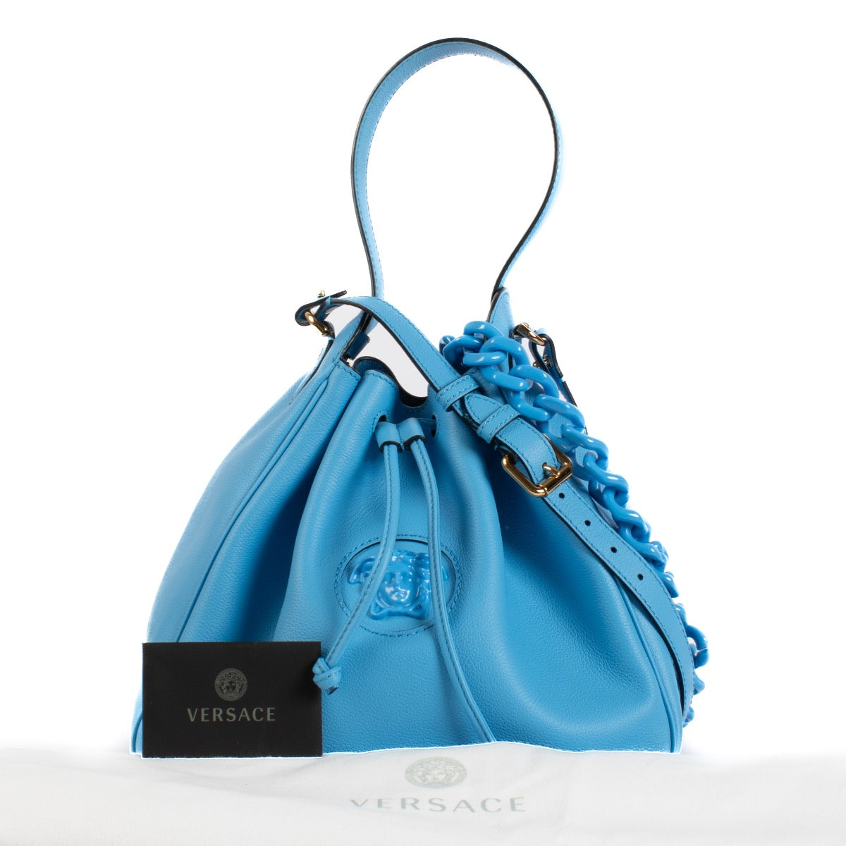 shop 100% authentic second hand Versace Blue La Medusa Hobo Bag on Labellov.com