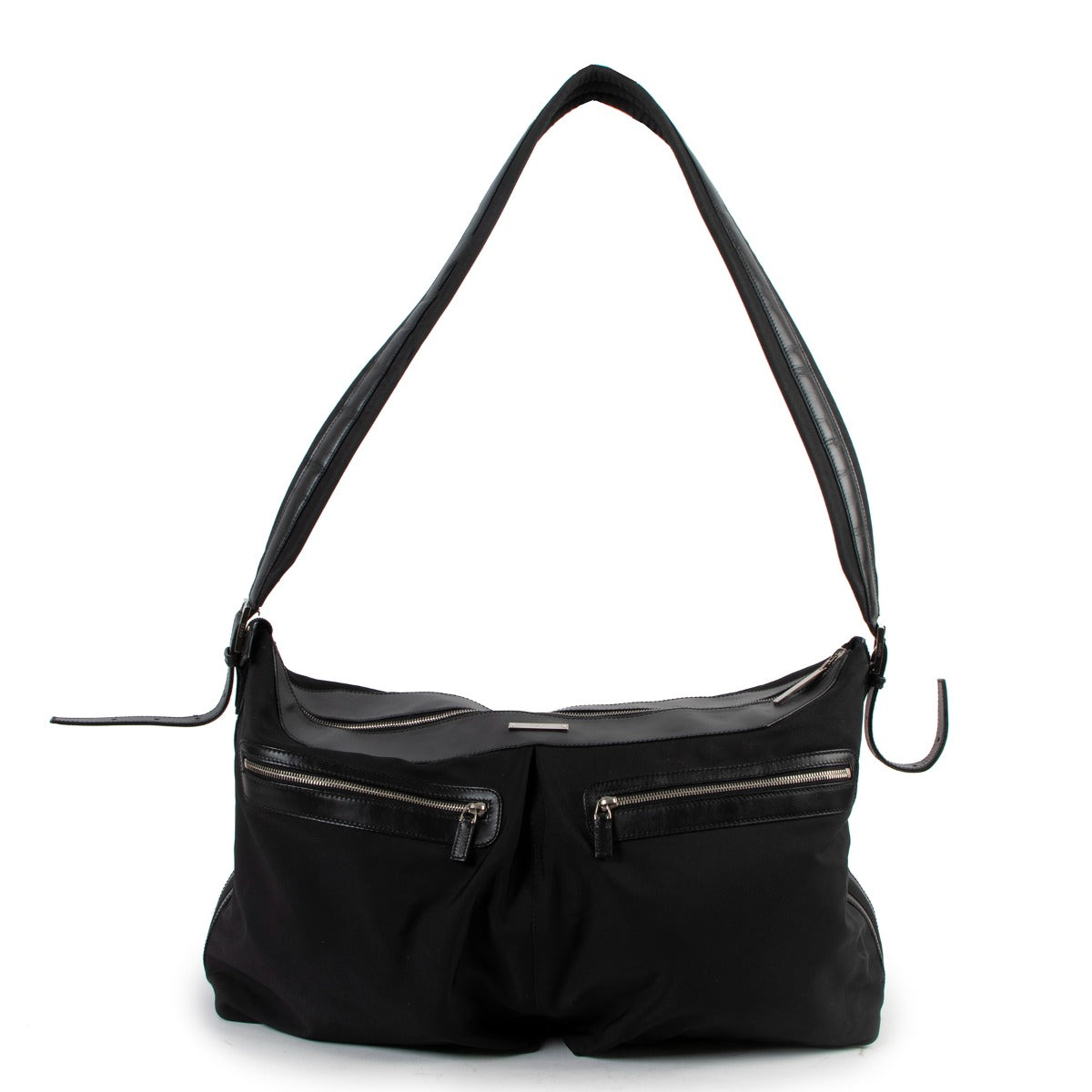 Gucci Black Nylon Large Shoulder Bag
