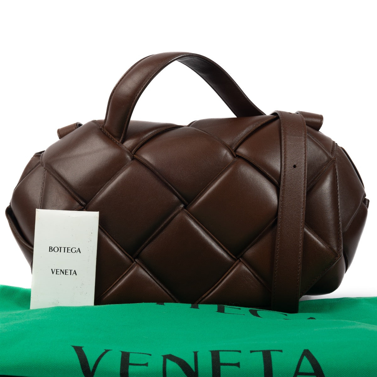 Shop 100% authentic second-hand Bottega Veneta Brown Nappa Top Handle on Labellov.com