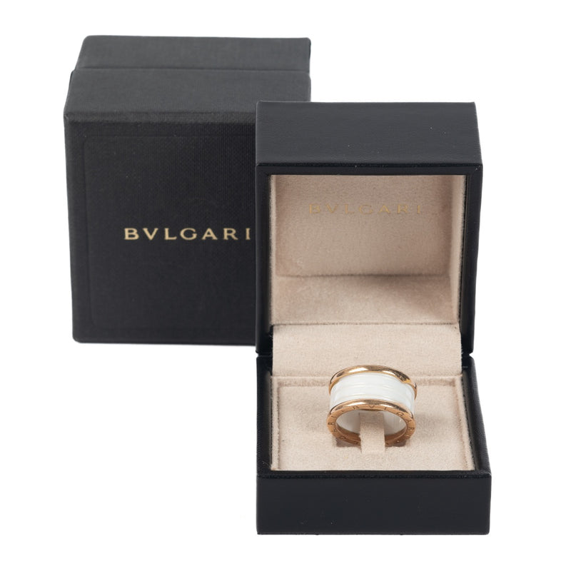 Shop 100% authentic second-hand Bulgari 18kt Rose Gold Ceramic B. Zero1 Ring on Labellov.com