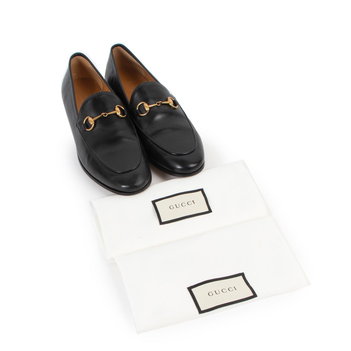 Shop now for your pre-loved, 100% authentic Gucci Black Betis Glamour Horsebit Loafers - Size 38.5 at Labellov.