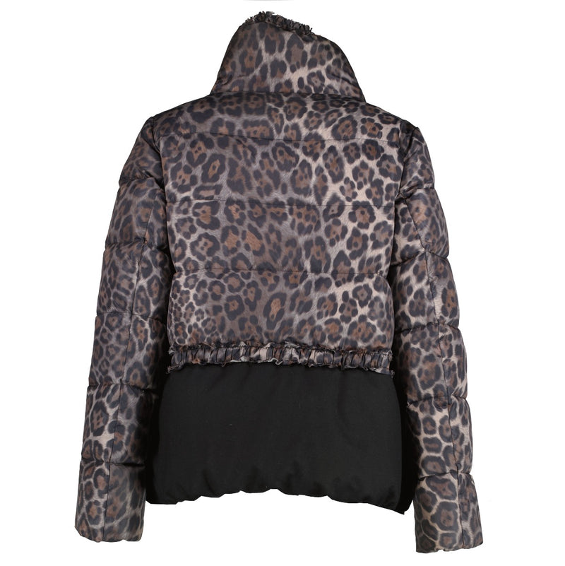 Shop safe online at Labellov in Antwerp, Brussels and Knokke this 100% authentic second hand Moncler Leopard Argentee Jacket - size 3