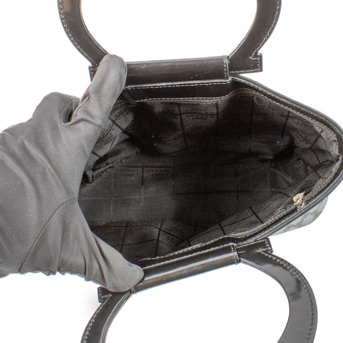 shop 100% authentic second hand Celine Silver Patent Top Handle Bag on Labellov.com