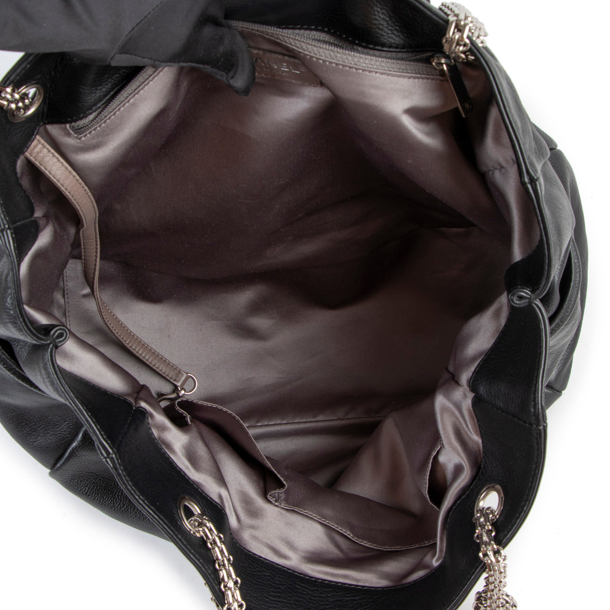 Chanel 2.55 Reissue Mademoiselle Giant Lock Zwarte Leren Tote Bag