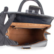 Buy an authentic second hand Delvaux Blue Boxcalf Brillant PM Top Handle in pre-loved condition at Labellov
