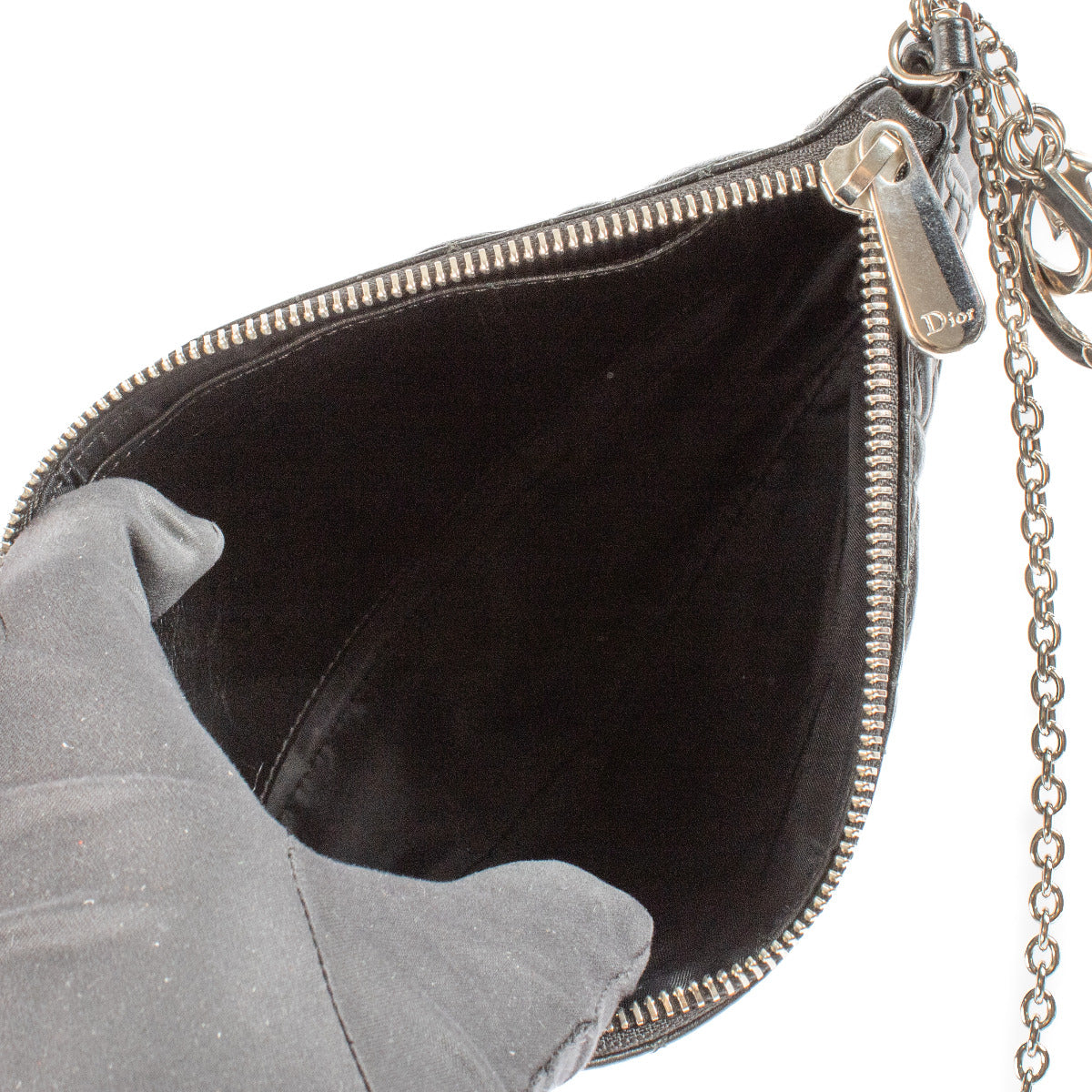 Pochette Lady Dior Cannage Noire Christian Dior