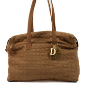 Christian Dior Light Brown Fabric Cannage Shoulder Bag