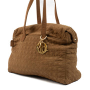 Christian Dior Light Brown Fabric Cannage Shoulder Bag