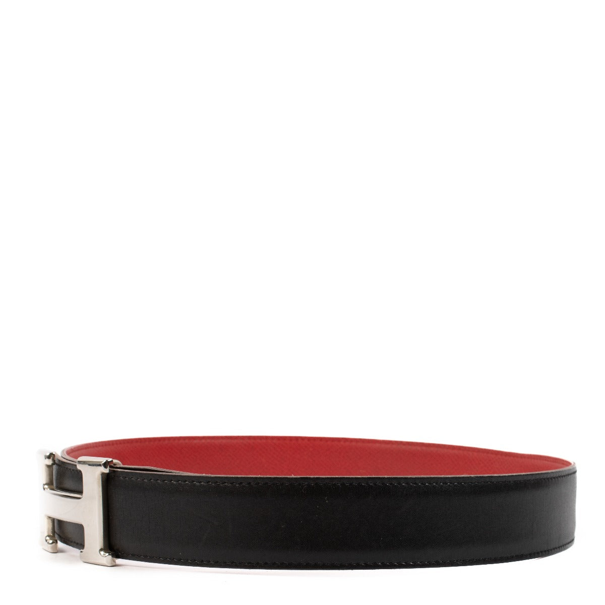 Shop 100% authentic secondhand Hermès Black Reversible H Buckle Belt - Size 65 on Labellov.com