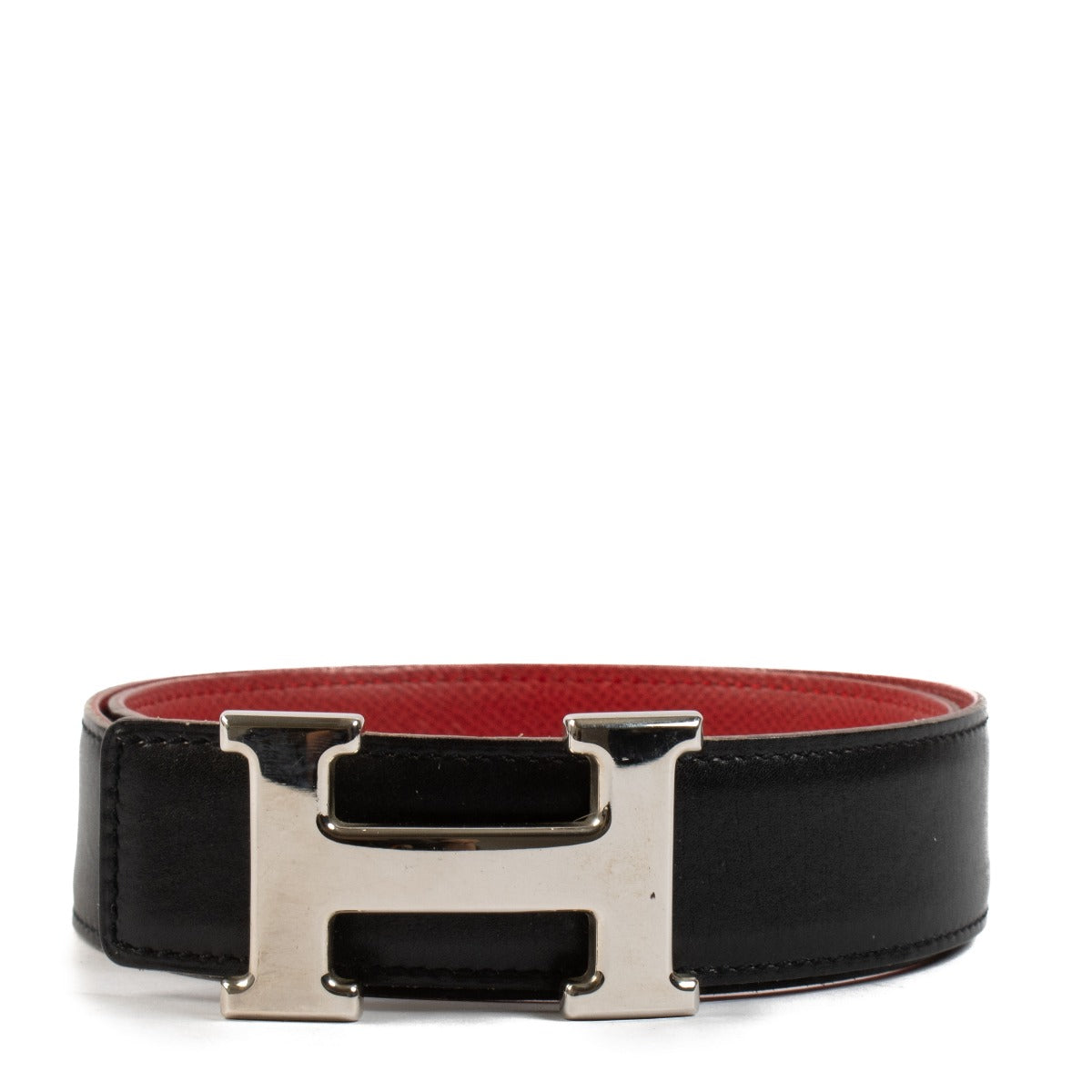 Shop 100% authentic secondhand Hermès Black Reversible H Buckle Belt - Size 65 on Labellov.com