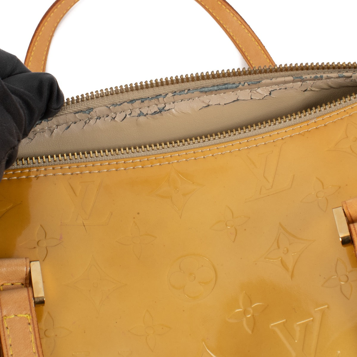 shop 100% authentic second hand Louis Vuitton Papillon Gold Vernis Patent Leather Bag on Labellov.com