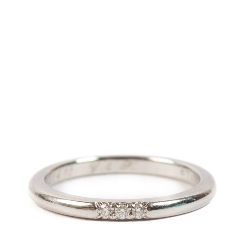 Tiffany & Co. 3 Diamonds/Platinum Band Ring