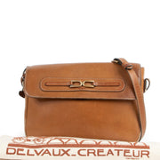 Delvaux Cognac Leather Vintage Crossbody Bag