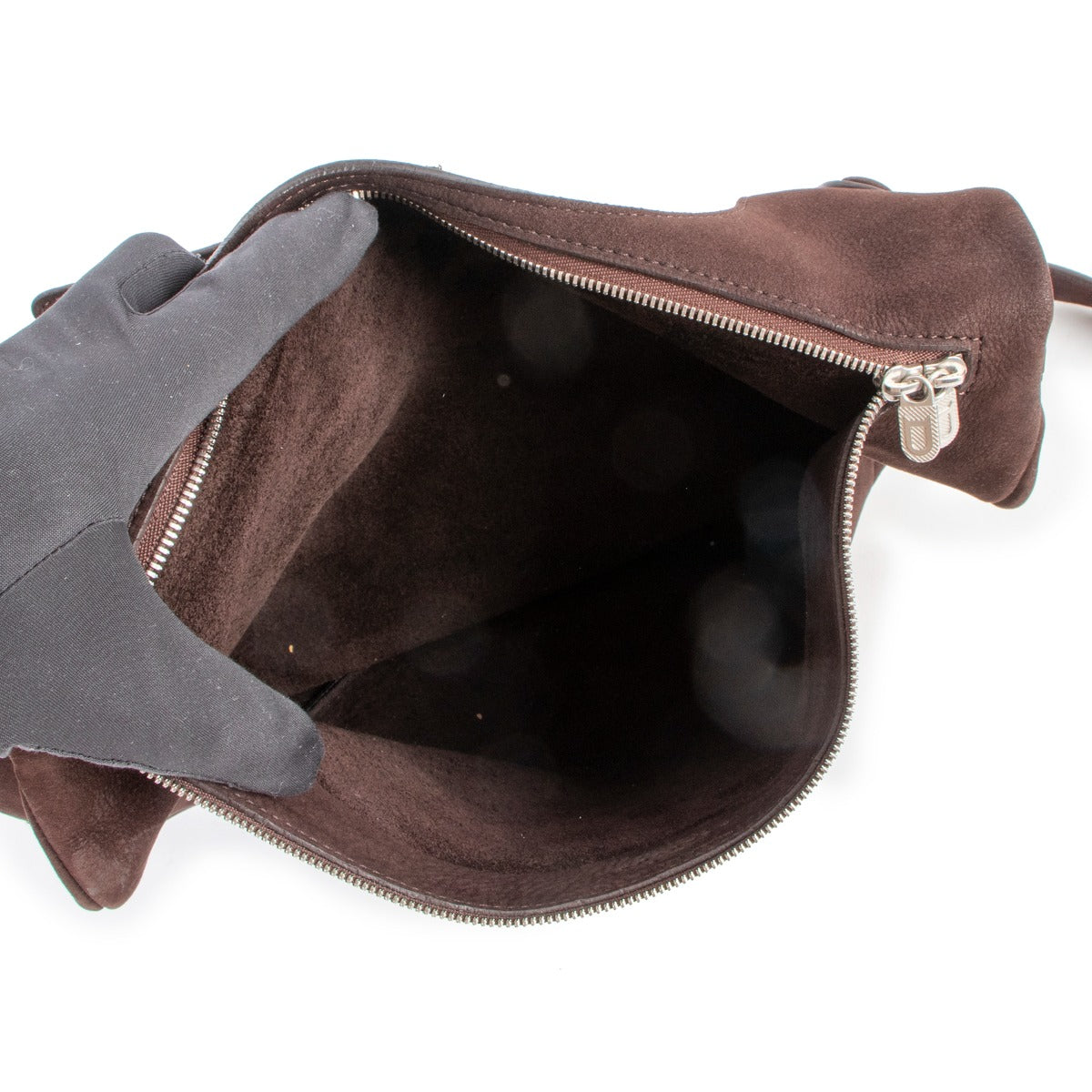 Delvaux Railway Café Brown Nubuck Shoulder Bag