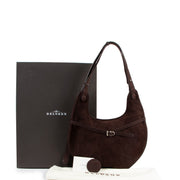 Delvaux Railway Café Brown Nubuck Shoulder Bag
