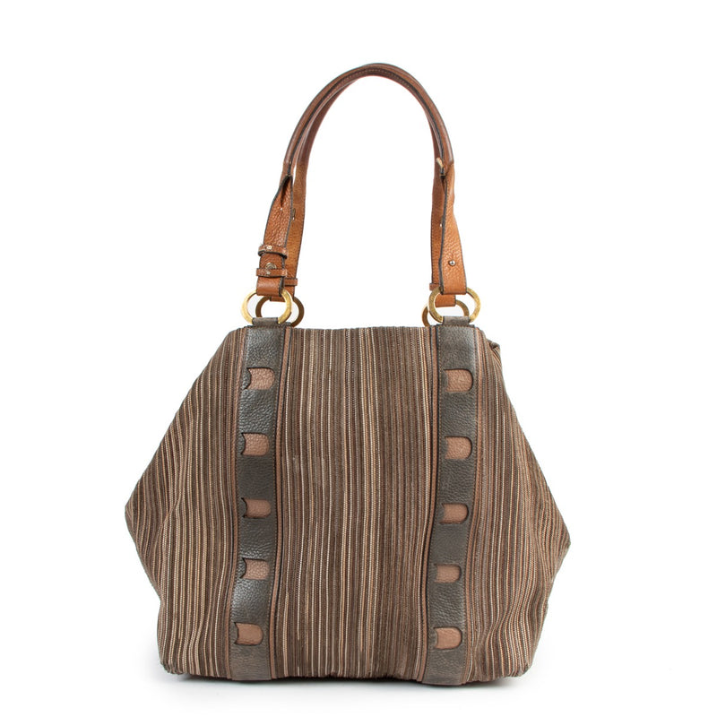Delvaux Brown Toile De Cuir Shoulder Bag