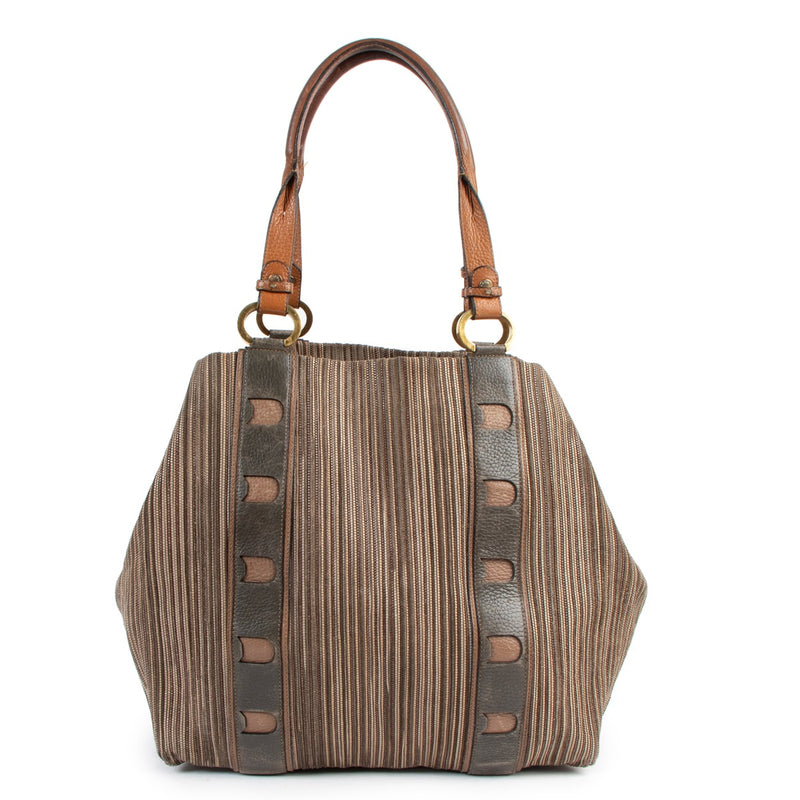 Delvaux Brown Toile De Cuir Shoulder Bag