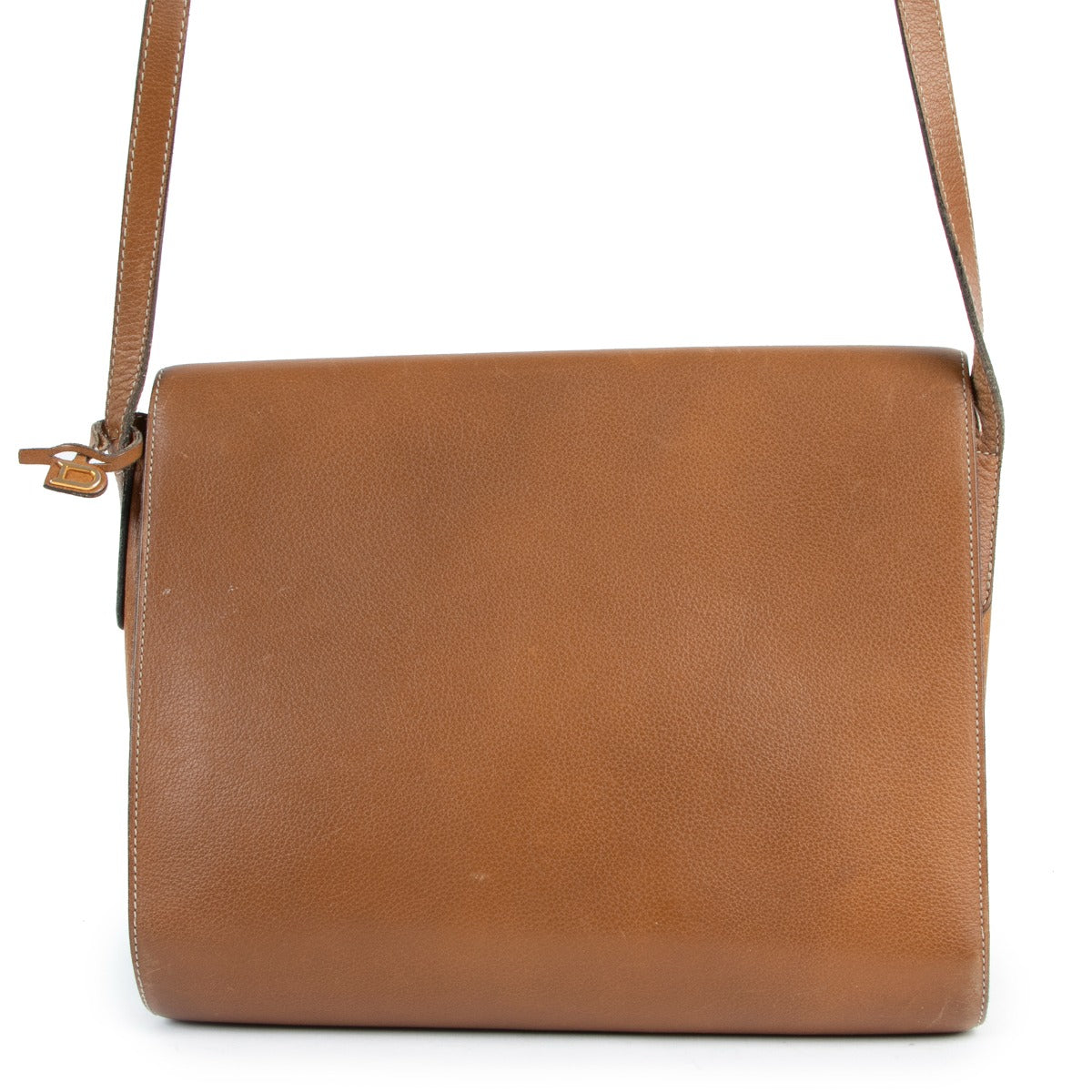 Shop safe online at Labellov in Antwerp this 100% authentic second hand Delvaux Brown Romeo Crossbody Bag