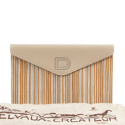 Shop safe online at Labellov in Antwerp this 100% authentic second hand Delvaux Multicolor Toile De Cuir Clutch