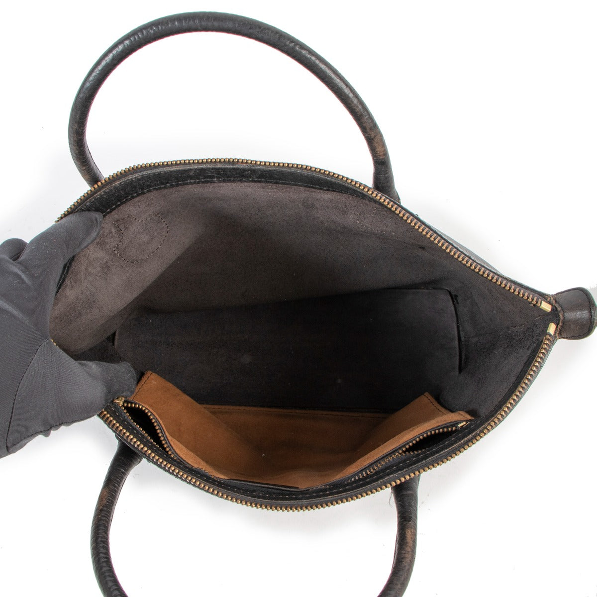 Delvaux Black Leather Vintage Tote Bag