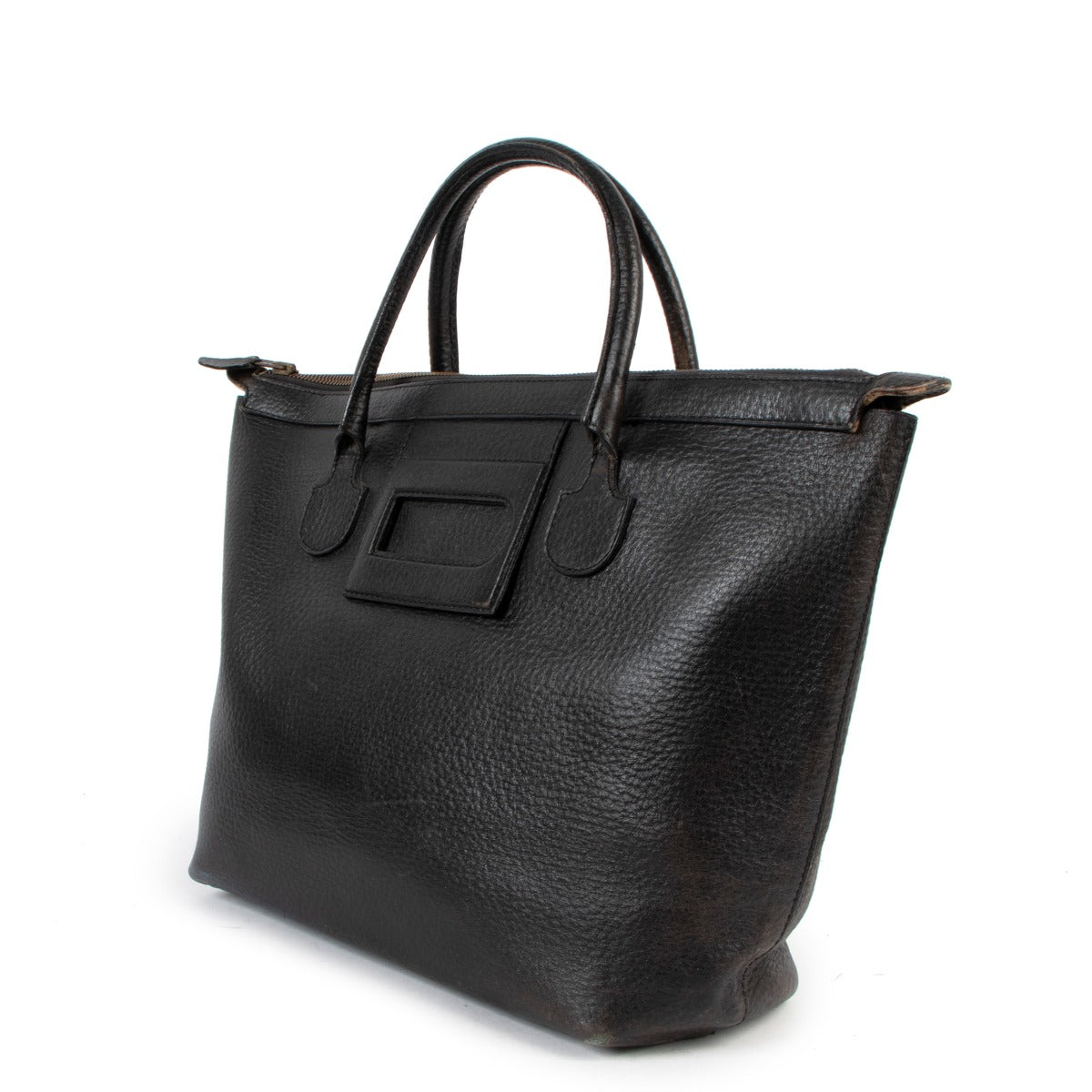 Delvaux Black Leather Vintage Tote Bag