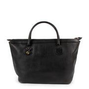 Delvaux Black Leather Vintage Tote Bag